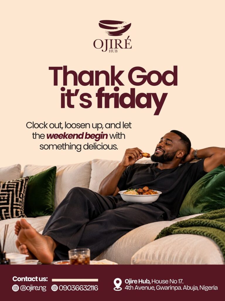 Ojire Hub TGIF social media flyer