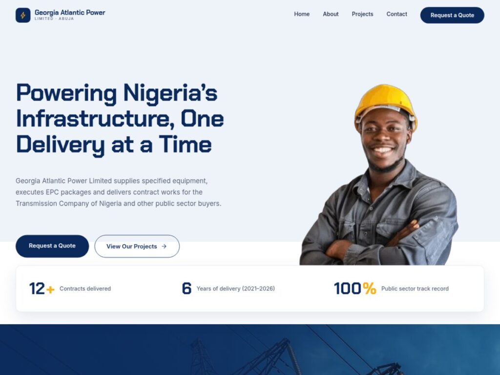 Georgia Atlantic Power website homepage